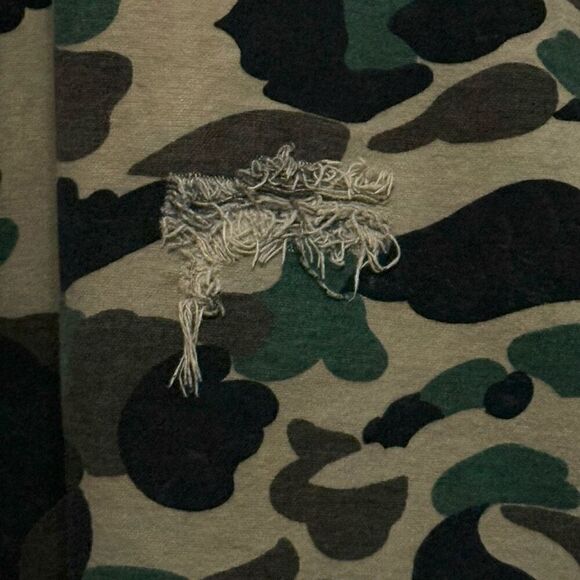 VTG Five Brothers Chamois Flannel Shirt Frogskin Duck Hunt Camo Custom Sleeves - Picture 7 of 11